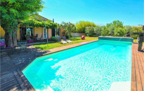 Awesome home in Jonquières with Outdoor swimming pool, WiFi and 1 Bedrooms